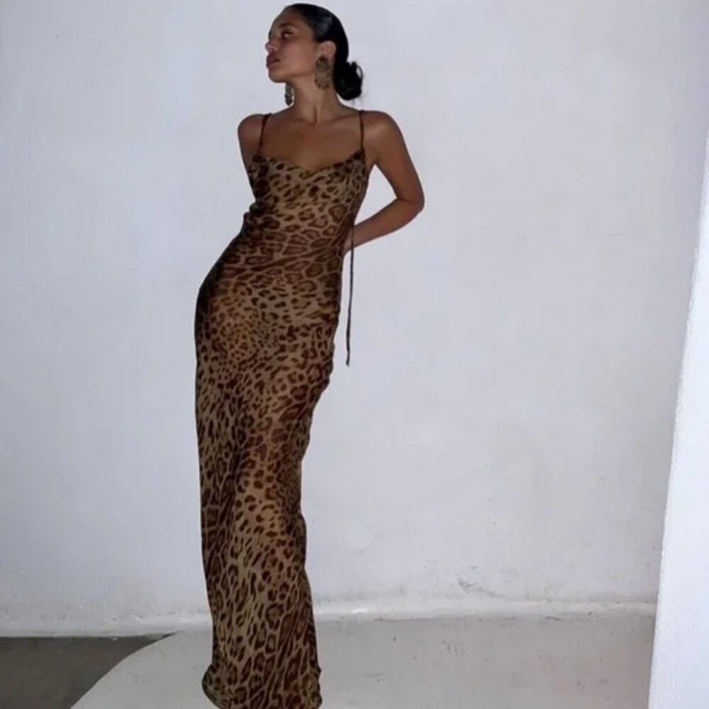 NWT Rat & Boa Valentina Leopard Print Dress ~ Coachella festival - Picture 2 of 10
